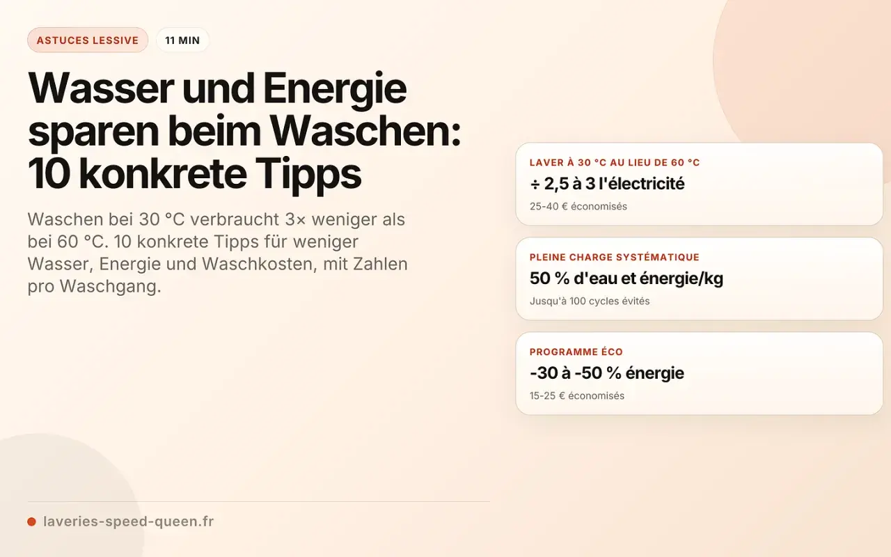 Tipps zum Wasser und Energie sparen beim Waschen. Kalt waschen bei 30°C spart Strom. 10 Tipps für weniger Kosten.