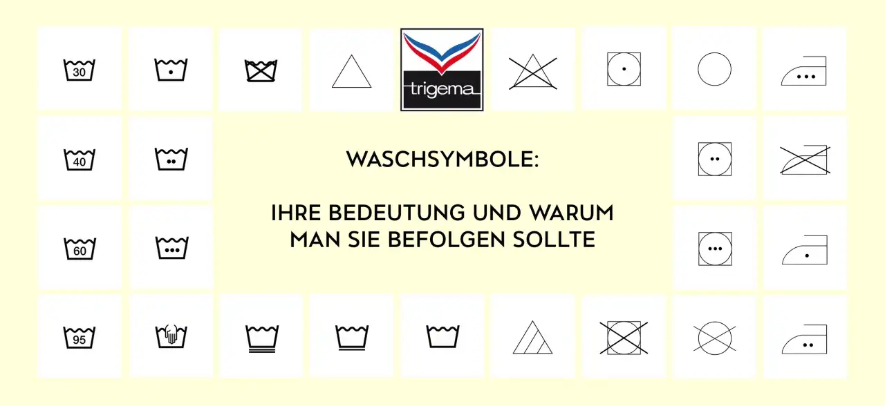 Waschsymbole: 60&deg;C f&uuml;r Baumwolle, Trocknersymbole und B&uuml;gelsymbole. So pflegen Sie Ihre Textilien richtig.